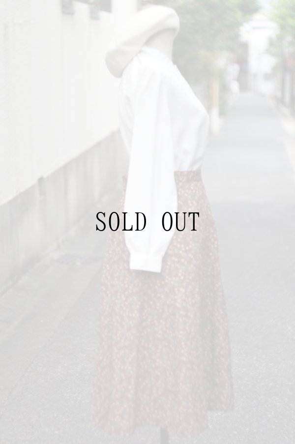 画像7: "Cecilene" 無地 白 長袖 ブラウス レギュラーカラー スカラップ ピンタック[20395]