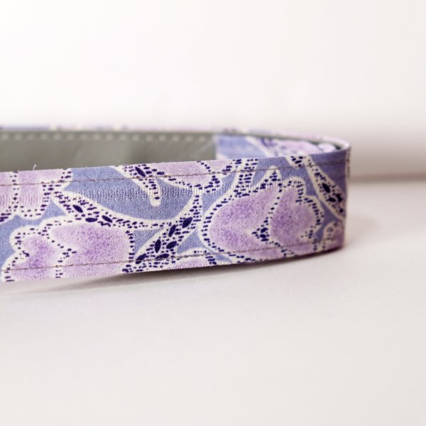 画像3: 花柄 パープル系  ラインストーン アンティークベルト[20386]