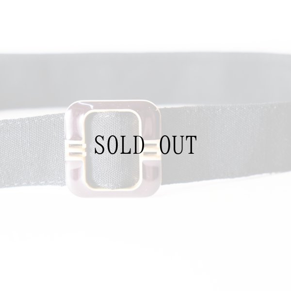 画像1: 無地 黒系 アンティークベルト [20385]