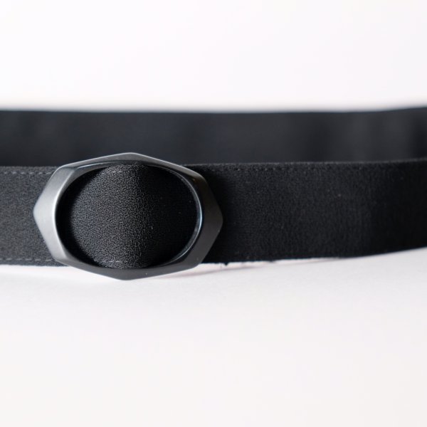 画像1: 無地 黒系 アンティークベルト [20382]