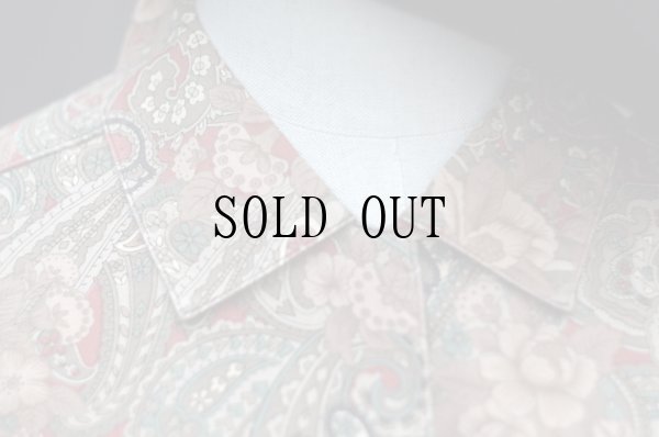 画像3: "S-d" ブラウン系  ペイズリー柄 コットン 長袖 ブラウス レギュラーカラー[20342]