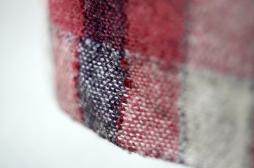 他の写真1: チェック柄 コットン ローズ系 長袖 レトロワンピース スタンドカラー [20407]