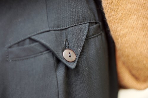 他の写真1: "AVUE" 無地 黒 パンツ  /w72cm [20410]