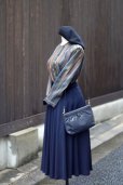 画像4: ネイビー 無地 スカート フレア  w65cm[20415]