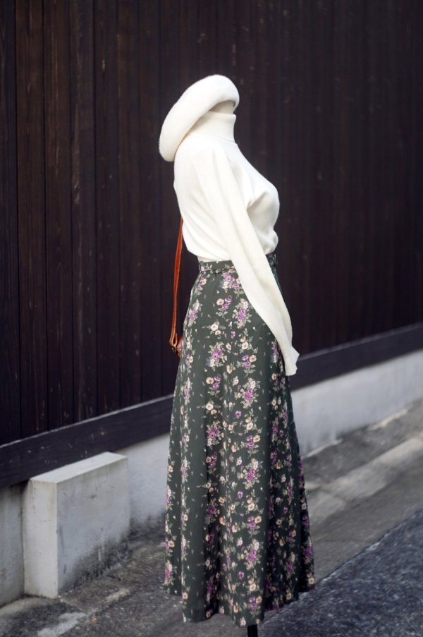 画像8: ”CURTISSTRANGE” アイボリー ウール混 無地 ニット タートルネック[20420]