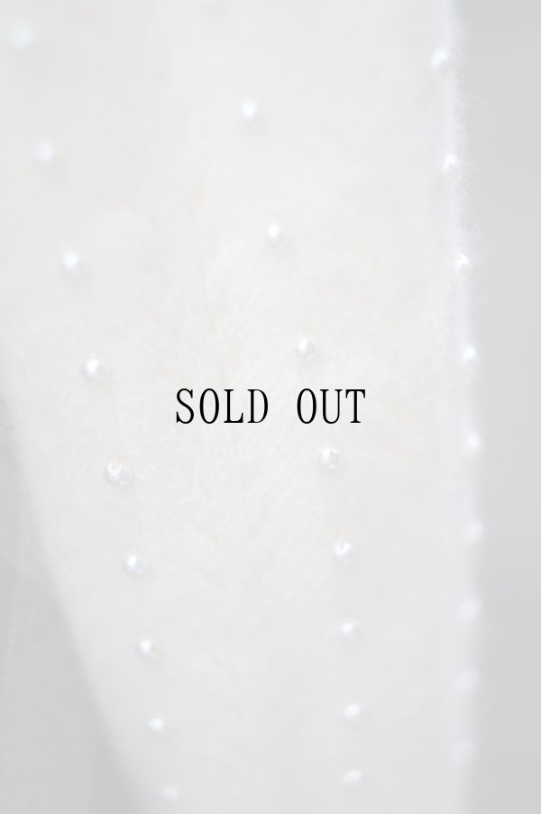 画像9: ”SERA” 無地 白系 ウール ニット セーター ラウンドネック パール [20429]