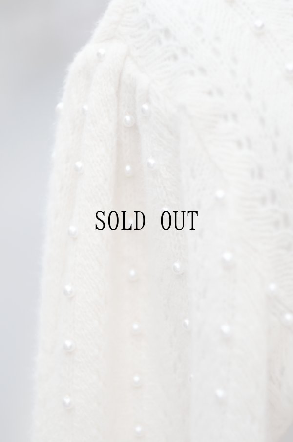 画像7: ”SERA” 無地 白系 ウール ニット セーター ラウンドネック パール [20429]