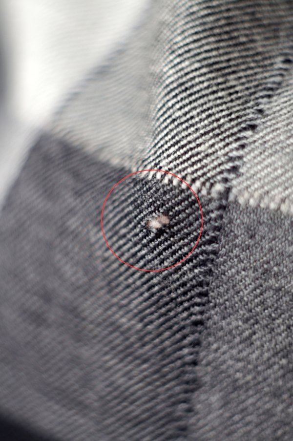 画像3: チェック柄 ウール 黒×グレー系 スカート セミフレア w67cm[20435]