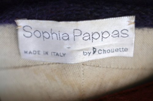 他の写真1: ”Soohia Pappas” イタリア製 ネイビー モヘア混 無地  お花 ニット ボートネック[20448]
