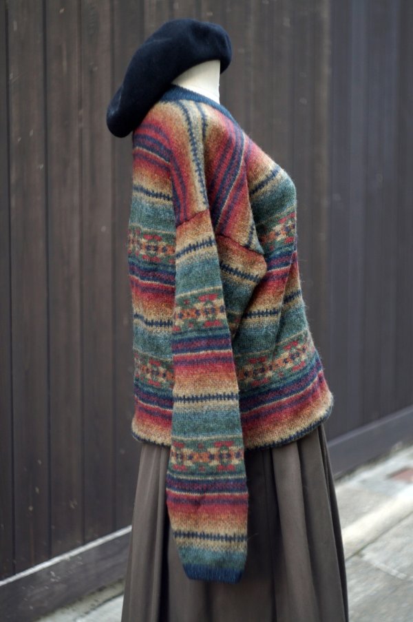 画像6: ”ROYAL SCOTT”  ミックスカラー ウール ボーダー ニット ラウンドネック[20449]