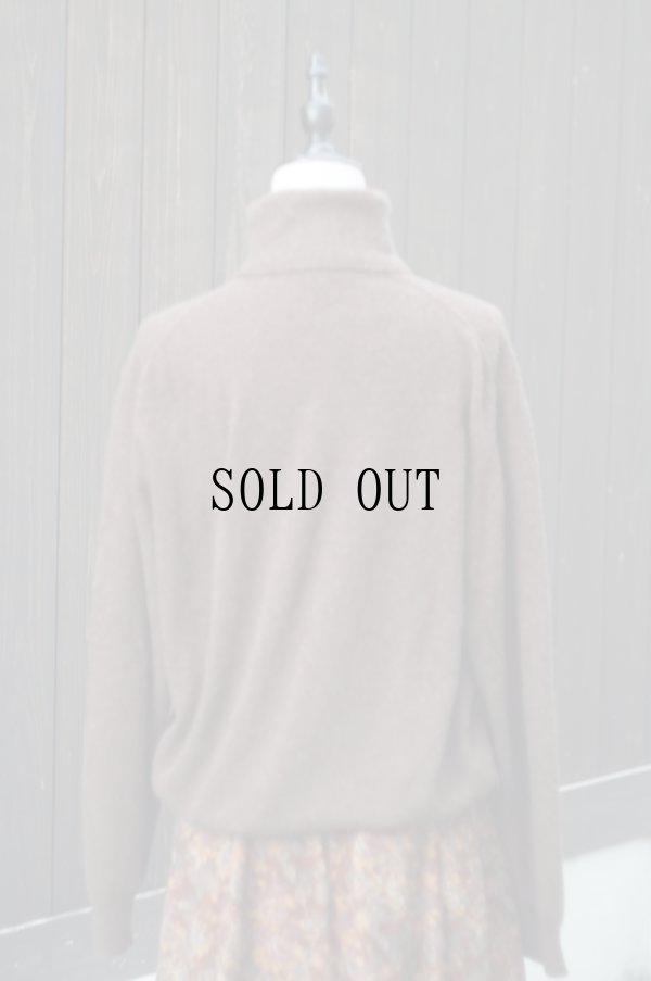 画像3: ”Les Bapains” ブラウン カシミヤ 無地 ニット タートルネック[20450]