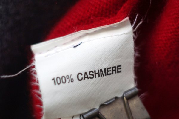 画像6: ”The Blue” 無地 ウール混 ボルドー赤 ニット カーディガン [20455]