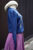 画像5: "SUSAN BRISTOL" 無地  ブルー系 ニット ウール ラウンドネック お花 [20458] (5)