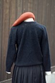 画像6: ”VOLANTE” 無地 黒 ウール混 ニット カーディガン[20463] (6)