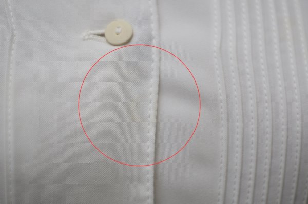 画像5: ”PER QUANIO” 白 長袖 ブラウス レギュラーカラー ピンタック カッティングレース[20485]