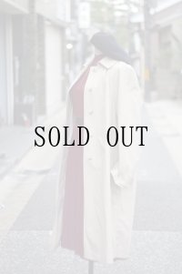 "FS" ベージュ 無地 コットン混 ステンカラーコート[20483]