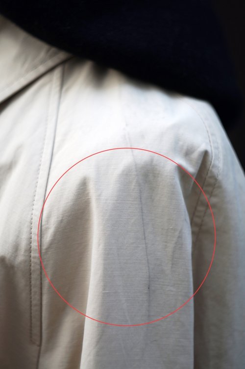 他の写真2: "FS" ベージュ 無地 コットン混 ステンカラーコート[20483]