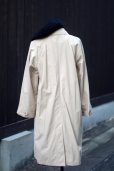 画像4: "FS" ベージュ 無地 コットン混 ステンカラーコート[20483] (4)