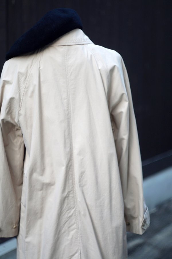 画像11: "FS" ベージュ 無地 コットン混 ステンカラーコート[20483]