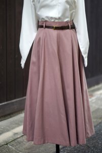 無地 ウール混 ピンク系 スカート フレア w64cm[20490]