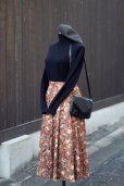 画像7: ”LE FLUY” コットン 花柄 赤 スカート フレア  w65cm[20502] (7)