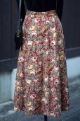 画像2: ”LE FLUY” コットン 花柄 赤 スカート フレア  w65cm[20502] (2)