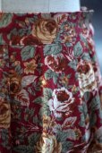 画像3: ”LE FLUY” コットン 花柄 赤 スカート フレア  w65cm[20502] (3)