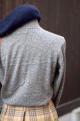 画像5: ”Gypsum” グレー系 カシミヤ 無地 ニット ボトルネック[20497] (5)