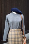 画像1: ”Gypsum” グレー系 カシミヤ 無地 ニット ボトルネック[20497] (1)