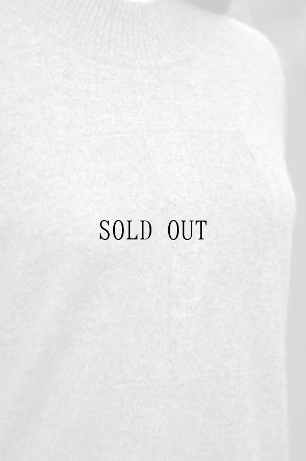 画像4: ”Gypsum” グレー系 カシミヤ 無地 ニット ボトルネック[20497]