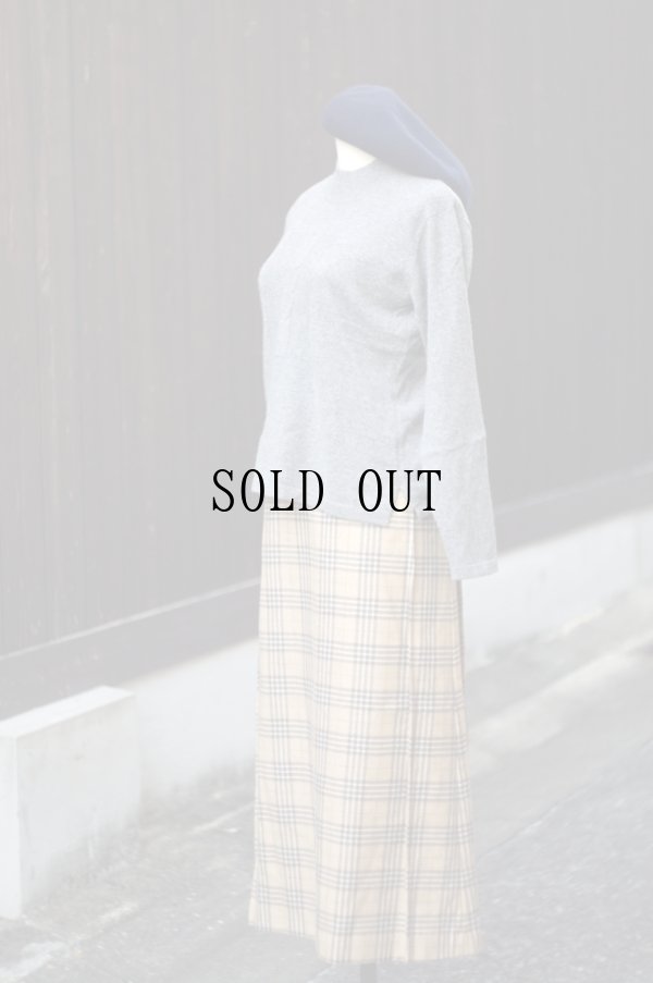 画像8: ”Gypsum” グレー系 カシミヤ 無地 ニット ボトルネック[20497]