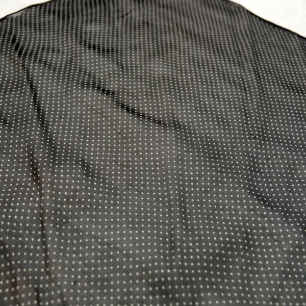 画像3: 黒×白 シルク ドット柄  ミニスカーフ 55cm×55cm[20559]