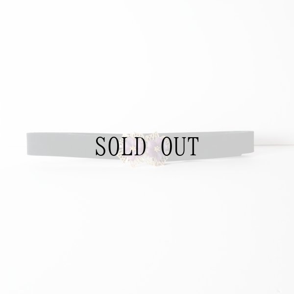 画像2: 無地 黒系 アンティークベルト お花 [20475]