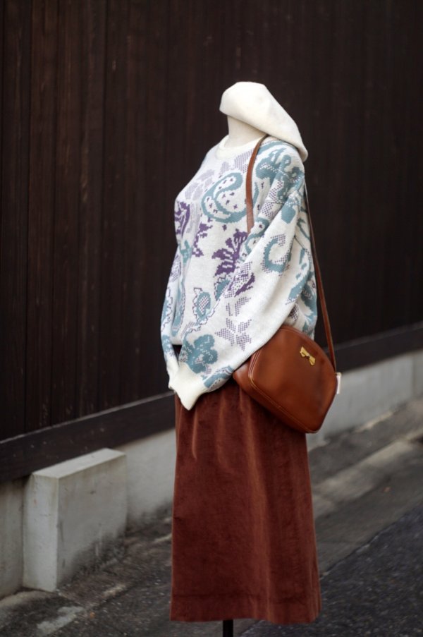 画像6: ”SUNGRIA” 白系 ウール混 エスニック柄 ニット ラウンドネック[20515]