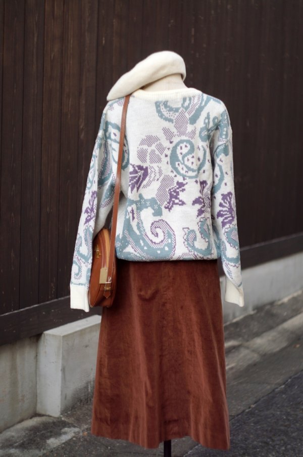 画像8: ”SUNGRIA” 白系 ウール混 エスニック柄 ニット ラウンドネック[20515]