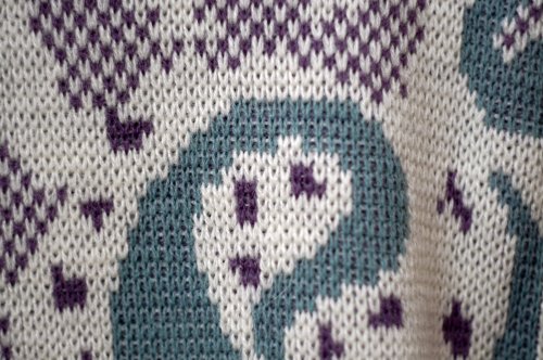 他の写真1: ”SUNGRIA” 白系 ウール混 エスニック柄 ニット ラウンドネック[20515]