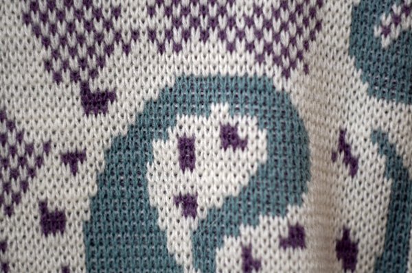 画像5: ”SUNGRIA” 白系 ウール混 エスニック柄 ニット ラウンドネック[20515]