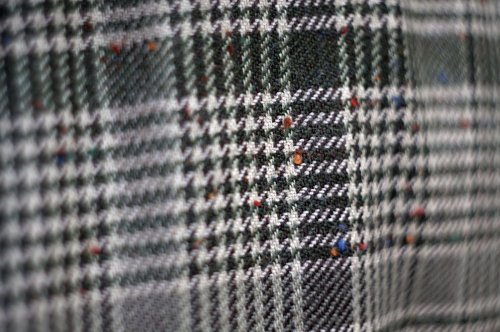 他の写真1: ”ELMIDAS” グレンチェック柄 ウール カーキ系 スカート フレア w64cm[20507]