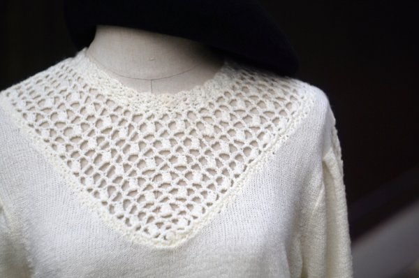 画像3: ”BROWNSTONE STUDIO” 無地 白系 ニット セーター ラウンドネック [20510]