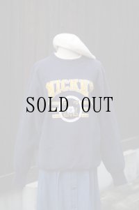 "THE DISNEY STORE" US製 コットン ネイビー スウェット トップス ミッキー ロゴ[20512]