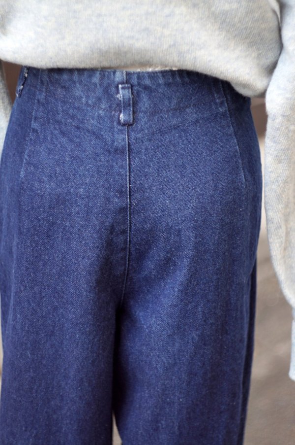 画像9: "TOGETHER!" US製 無地  コットン デニム パンツ ツータック /w66cm [20569]