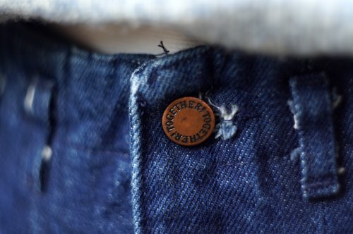 他の写真1: "TOGETHER!" US製 無地  コットン デニム パンツ ツータック /w66cm [20569]