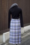 画像5: ”PENDLETON” US製 タータンチェック柄 ピュアウール ブルー×グレー スカート フレア  w71cm[20576] (5)