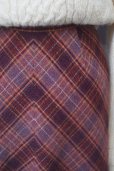 画像3: "CHAVARIE" チェック柄  ピンク系  スカート セミタイト w67cm[20527] (3)