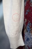 画像4: ”HAND” 無地 ベージュ ウール混 ニット カーディガン マオカラー[20524] (4)