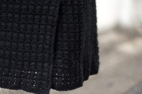 他の写真1: 無地  黒系 スカート タイト かぎ編み w63cm[20533]