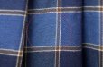 画像12: ”mammina” チェック柄 ウール混 ブルー系 長袖 レトロワンピース ラウンドネック プリーツ [20539] (12)