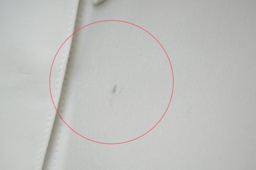 他の写真2: ”BALENCIAGA” 無地 白 長袖 ブラウス レギュラーカラー 比翼 ポケット風[20538]