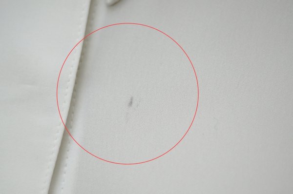 画像5: ”BALENCIAGA” 無地 白 長袖 ブラウス レギュラーカラー 比翼 ポケット風[20538]