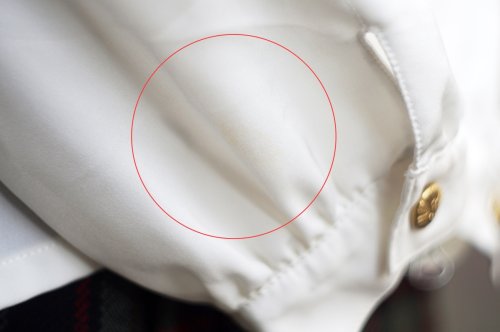 他の写真1: ”BALENCIAGA” 無地 白 長袖 ブラウス レギュラーカラー 比翼 ポケット風[20538]